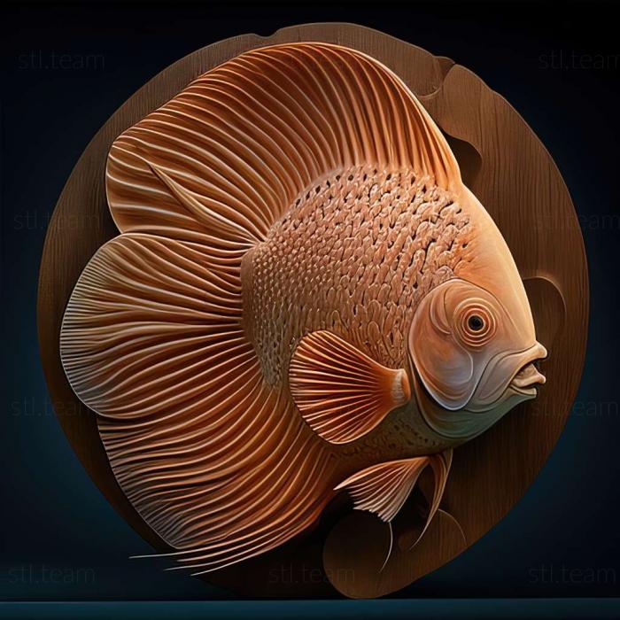 3D model Ordinary discus fish (STL)